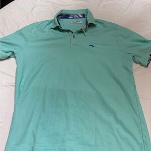 Tommy Bahama Aqua Polo Shirt Medium